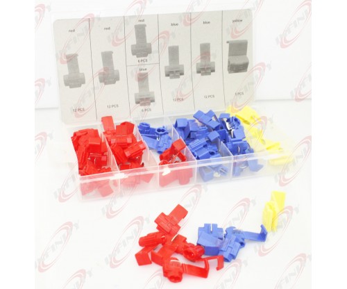 New 65pc Quick Wire Splice Connector Assortment Automotive Clip Splicer Set